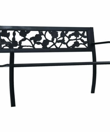 Gartenbank 125 cm Schwarz Stahl