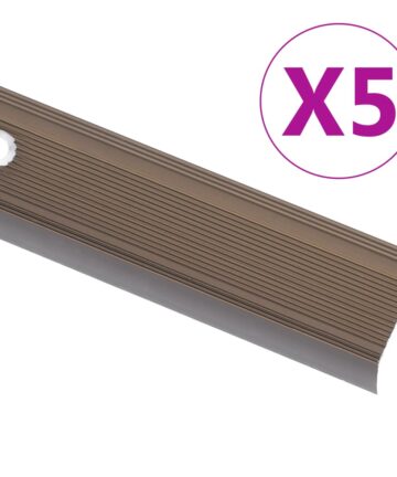 Treppenkantenprofile L-Form 15 Stk. Aluminium 134 cm Champagner