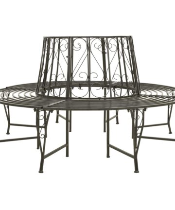 Garten-Baumbank Halbrund 160 cm Stahl