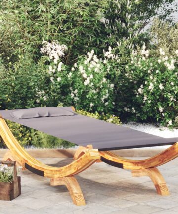 Sonnenliege 165x188,5x46 cm Bugholz Massiv Creme