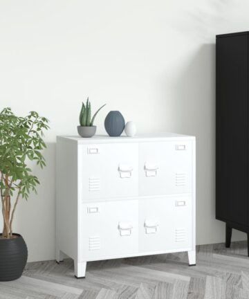 Lagerschrank Industrial Schwarz 75x40x120 cm Stahl