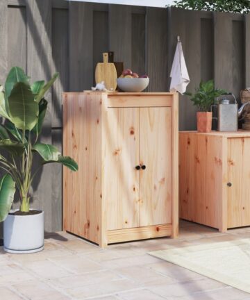 Türen für Outdoor-Küche 2 Stk. Schwarz 50x9x82 cm Kiefernholz