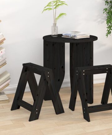 Hocker 2 Stk. Honigbraun 40x40x45 cm Massivholz Kiefer