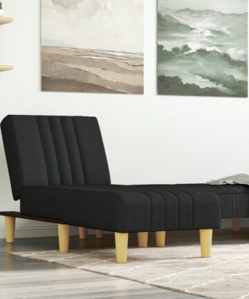 Chaiselongue Dunkelgrau Stoff