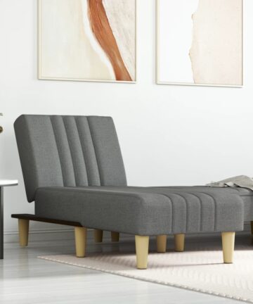 Chaiselongue Hellgrau Stoff