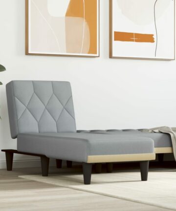 Chaiselongue Dunkelgrau Stoff