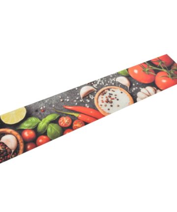 Küchenteppich Waschbar Gemüse 60x180 cm Samt