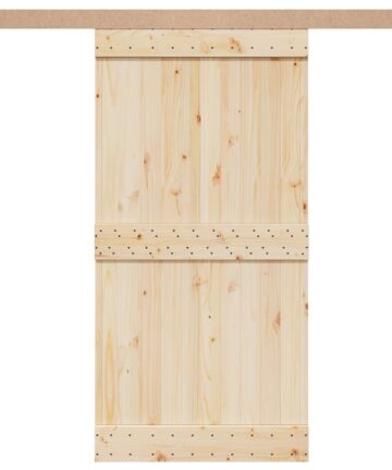 Schiebetürbeschlag-Set 200 cm Aluminiumlegierung Silbern