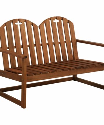 Gartenbank 110 cm Massivholz Akazie