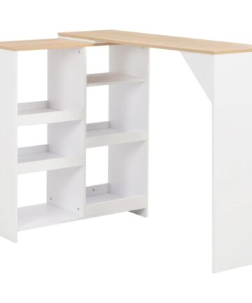 Bartisch mit Beweglichem Regal Eichenbraun 138x39x110 cm