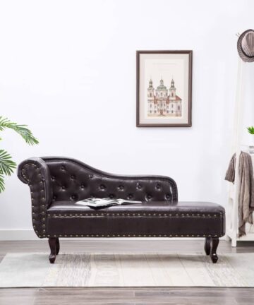 Chaiselongue Silbern Kunstleder