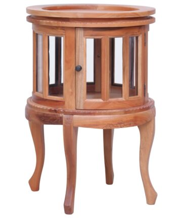 Vitrinenschrank Braun 50 x 50 x 76 cm Massivholz Mahagoni