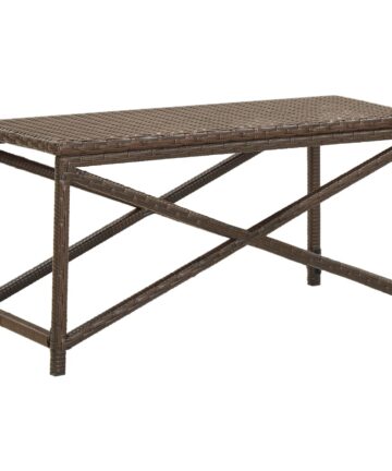 Gartenbank 80 cm Poly Rattan Grau