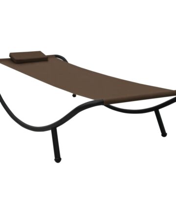 Gartenbett Grau 200×90 cm Stahl
