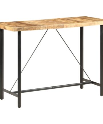 Bartisch 120x58x107 cm Raues Mangoholz
