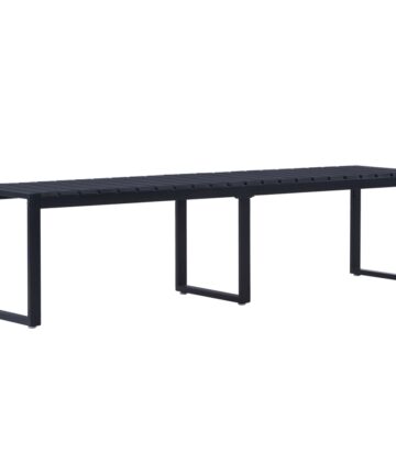 Gartenbank 120,5 cm PS-Platte Schwarz