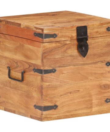 Truhe 90x40x40 cm Massivholz Akazie