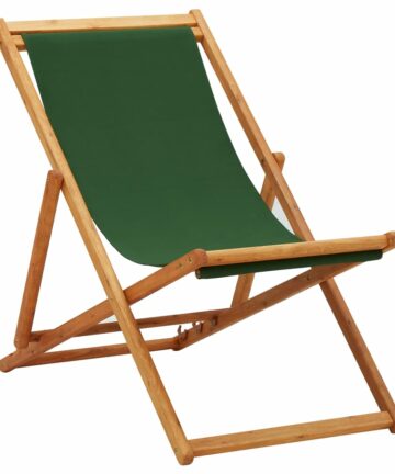 Strandstuhl Klappbar Stoff und Massivholz Rot