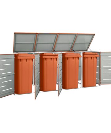 Mülltonnenbox für 1 Tonne 69x77,5x112,5 cm Edelstahl