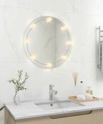 Wandspiegel mit LED-Beleuchtung Rund Glas