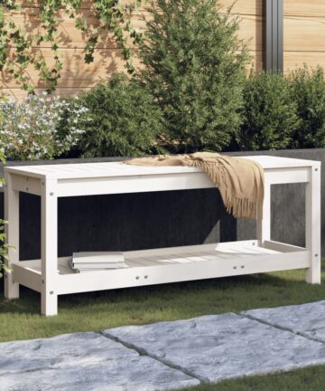 Gartenbank 82,5x35x45 cm Massivholz Kiefer