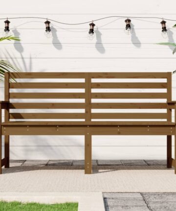 Gartenbank 159,5x48x91,5 cm Massivholz Kiefer
