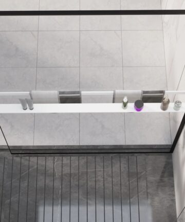 Duschablage für Begehbare Dusche Chrom 100 cm Aluminium