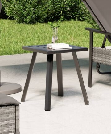 Sonnenliegen 2 Stk. mit Tisch und Auflagen Grau Poly Rattan
