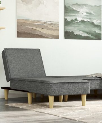Chaiselongue Schwarz Stoff