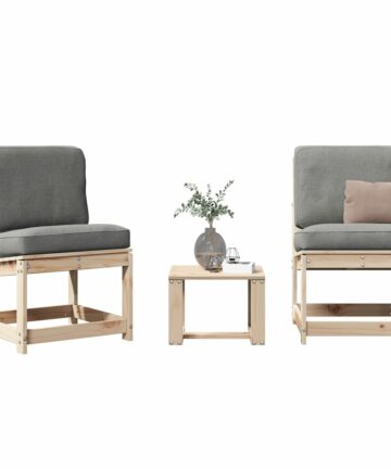 3-tlg. Garten-Lounge-Set Kiefernholz Imprägniert