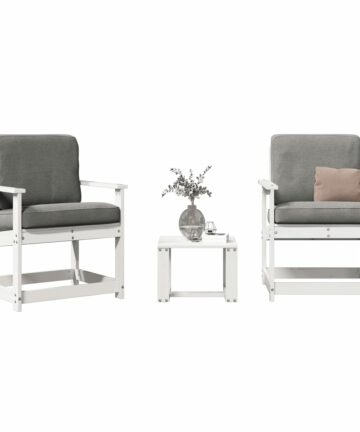 3-tlg. Garten-Lounge-Set Massivholz Kiefer