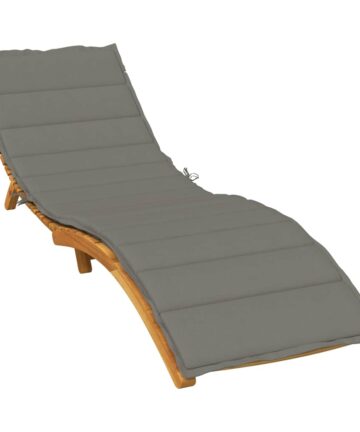 Sonnenliegen-Auflage Melange Blau 200x60x4 cm Stoff