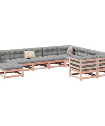 10-tlg. Garten-Sofagarnitur Kiefernholz Imprägniert