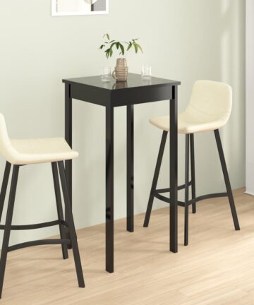 Bartisch MDF Schwarz 55x55x107 cm