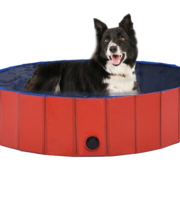 Hundepool Faltbar Rot 120 x 30 cm PVC