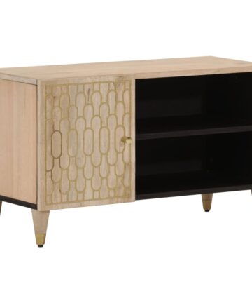 TV-Schrank 80x31x46 cm Massivholz Mango