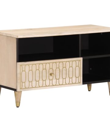 TV-Schrank 80x33x46 cm Massivholz Mango