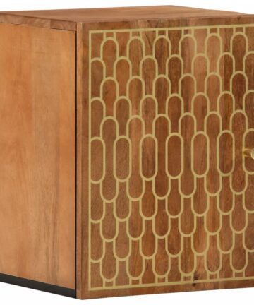 Bad-Wandschrank 38x33x48 cm Massivholz Mango