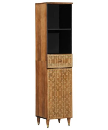 Badschrank 38x33x160 cm Massivholz Mango