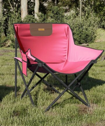 Campingstühle 2 Stk. mit Tasche Klappbar Rosa
