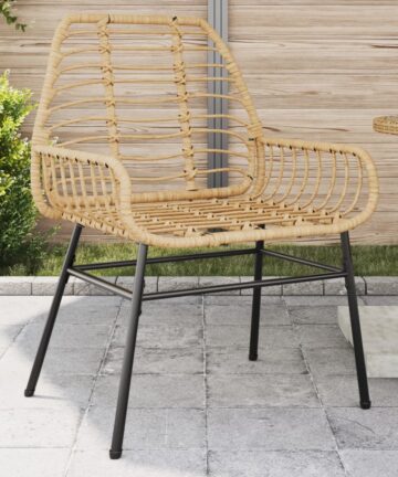 Gartenstühle 2 Stk. Braun Poly Rattan