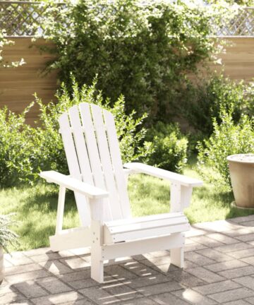 Adirondack-Stuhl Weiß 69x85x90,5 cm Massivholz Tanne