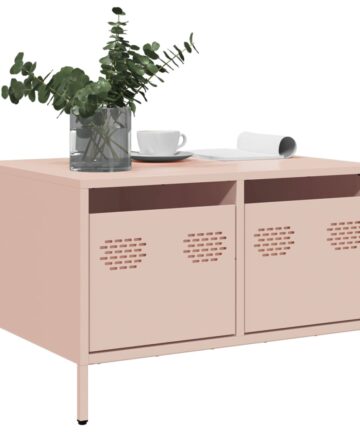 TV-Schrank Rosa 68x50x43,5 cm Kaltgewalzter Stahl