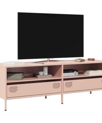 TV-Schrank Rosa 135x39x43,5 cm Kaltgewalzter Stahl
