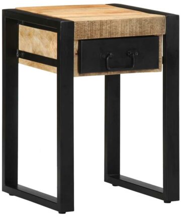 Beistelltisch 35x35x50 cm Raues Massivholz Mango