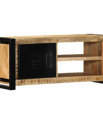 TV-Schrank 80x30x35 cm Raues Massivholz Mango
