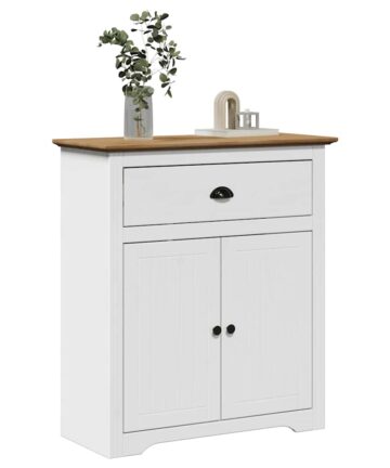 Flurschrank BODO Weiß und Braun 80x35x90 cm