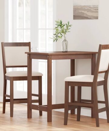Barhocker mit Kissen 2 Stk. Braun Massivholz Gummibaum
