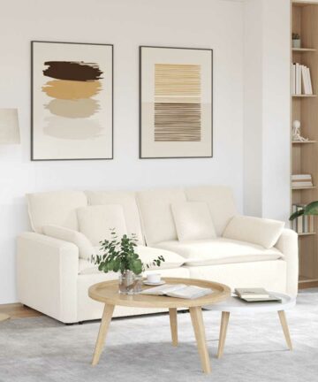 Modulares Sofa mit Kissen Cream