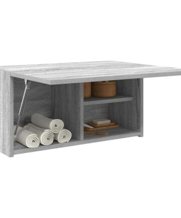 Bad-Wandschrank Grau Sonoma 60x25x30 cm Holzwerkstoff